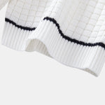 Ensemble — polo gaufré zippé en maille à bordure contrastante & pantalon fuselé coupe slim