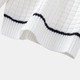 Ensemble — polo gaufré zippé en maille à bordure contrastante & pantalon fuselé coupe slim