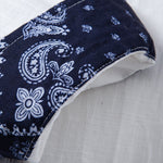 Ensemble Améline — chemise en lin à imprimé paisley contrastant & pantalon en lin à jambe droite