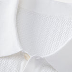 Ensemble — polo en maille texturée contrastante & pantalon fuselé coupe slim
