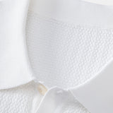 Ensemble — polo en maille texturée contrastante & pantalon fuselé coupe slim