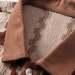 Ensemble — chemise jacquard à carreaux & pantalon en lin à jambe droite