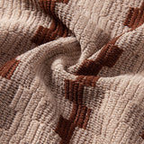 Ensemble — chemise jacquard à carreaux & pantalon en lin à jambe droite