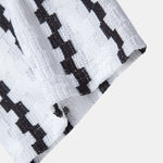 Ensemble — chemise jacquard à carreaux & pantalon en lin à jambe droite