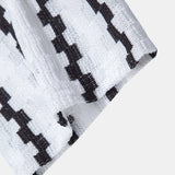 Ensemble — chemise jacquard à carreaux & pantalon texturé froissé à jambe droite
