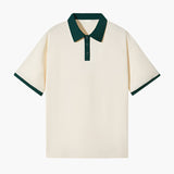 Contrast Collar Drop Shoulder Polo
