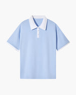Contrast Collar Drop Shoulder Polo