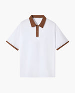 Contrast Collar Drop Shoulder Polo