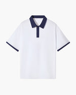 Contrast Collar Drop Shoulder Polo