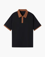 Contrast Collar Drop Shoulder Polo