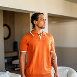 Contrast Trim Knit Polo
