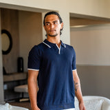 Contrast Trim Knit Polo