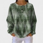 Pull Gaufré Forêt de Sapins Vert