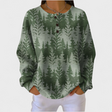 Pull Gaufré Forêt de Sapins Vert