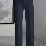 Annabelle | Pantalon large taille haute à poches