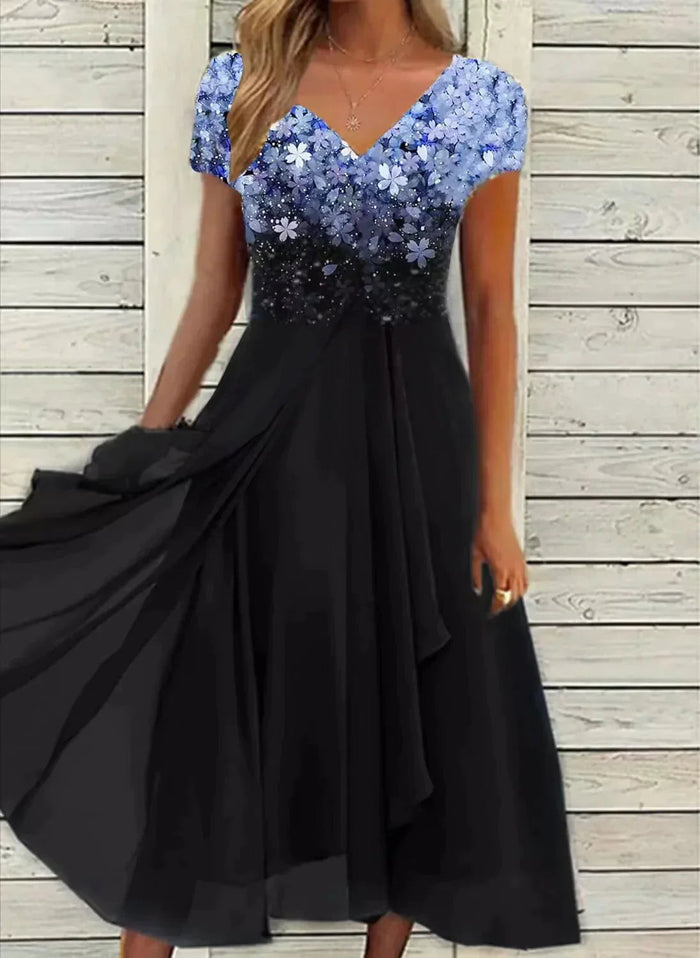 Roxane | Robe de soirée drapée au corsage travaillé