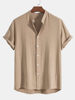 Men's Shirt & Trousers | Short Sleeve Shirt & Drawstring Linen Trousers