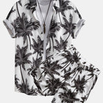 Ensemble — chemise à imprimé palmiers & short de bain à imprimé palmiers