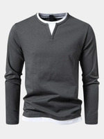 V-NECK KNIT SHIRT FOR MEN
