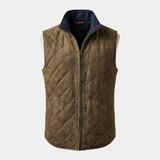 QUILTED MICROSUEDE VEST FOR MEN