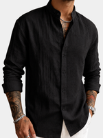 TEXTURED LINEN SHIRT FOR MEN