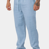 DRAWSTRING LINEN TROUSERS FOR MEN