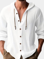 HOODED LONG SLEEVE SHIRT FOR MEN