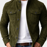 SUEDE SHIRT JACKET FOR MEN