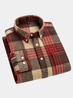 BRUSHED FLANNEL SHIRT FOR MEN