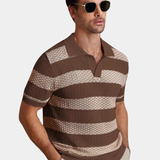 TEXTURED KNIT POLO FOR MEN