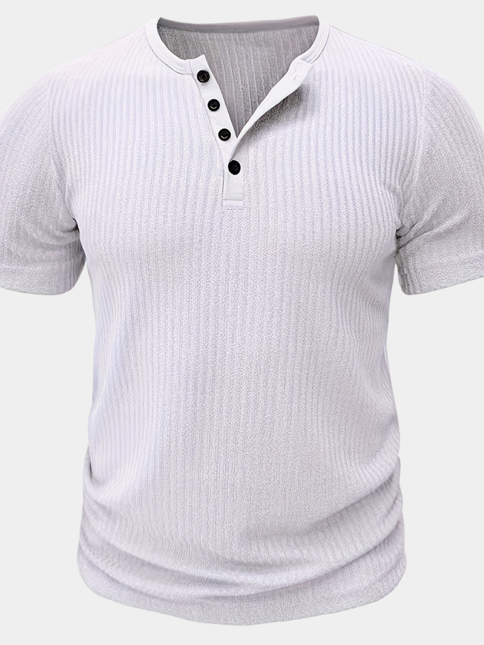 TEXTURED CREW NECK SHIRT FOR MEN