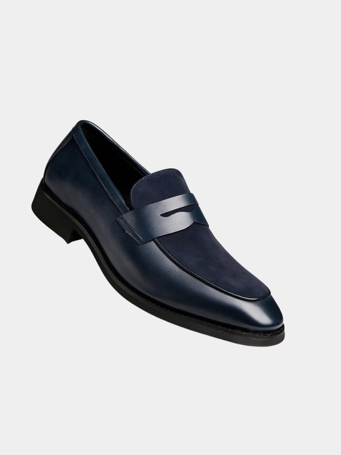 Mocassins à empiècement en daim pour homme