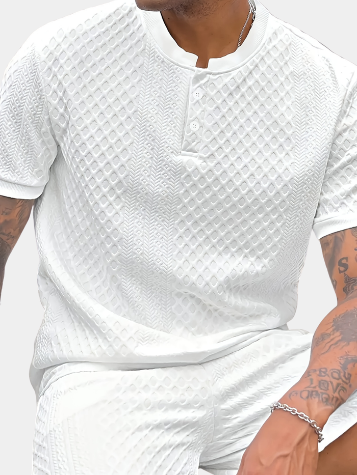 STAND COLLAR POLO SHIRT FOR MEN