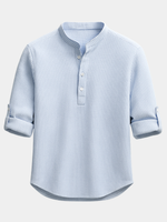 TEXTURED COTTON SHIRT FOR MEN