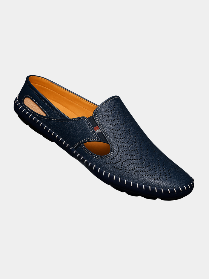 Sandales en cuir perforé pour homme