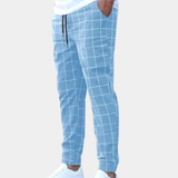 CHECKERED TAPERED JOGGERS FOR MEN