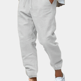DRAWSTRING LINEN TROUSERS FOR MEN