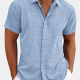 LINEN LAPEL SHIRT FOR MEN