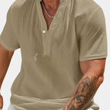 LINEN V-NECK SHIRT FOR MEN