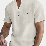 HENLEY COTTON SHIRT FOR MEN