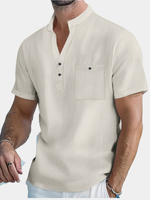 HENLEY COTTON SHIRT FOR MEN