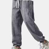 LINEN LOOSE POCKET TROUSERS FOR MEN