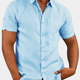 LAPEL LINEN SHIRT FOR MEN