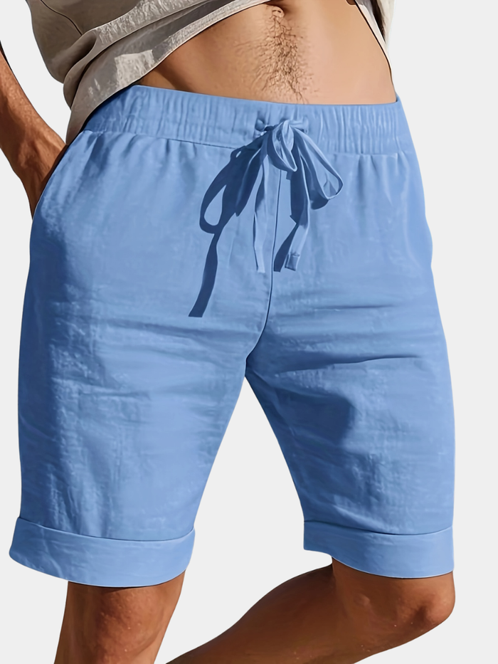 LINEN BEACH SHORTS FOR MEN