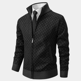 WAFFLE ZIP CARDIGAN FOR MEN