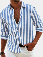 STRIPED BUTTON SHIRT FOR MEN