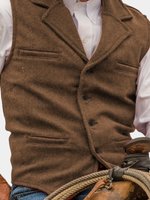 VINTAGE WOOL BLEND VEST FOR MEN
