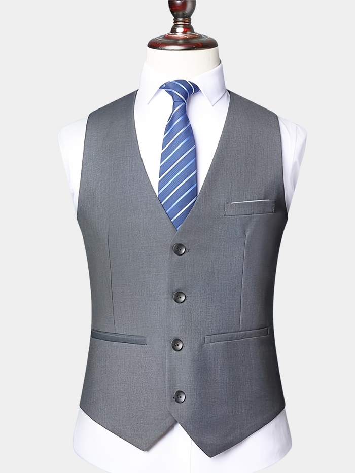 Gilet cintré col en V pour homme