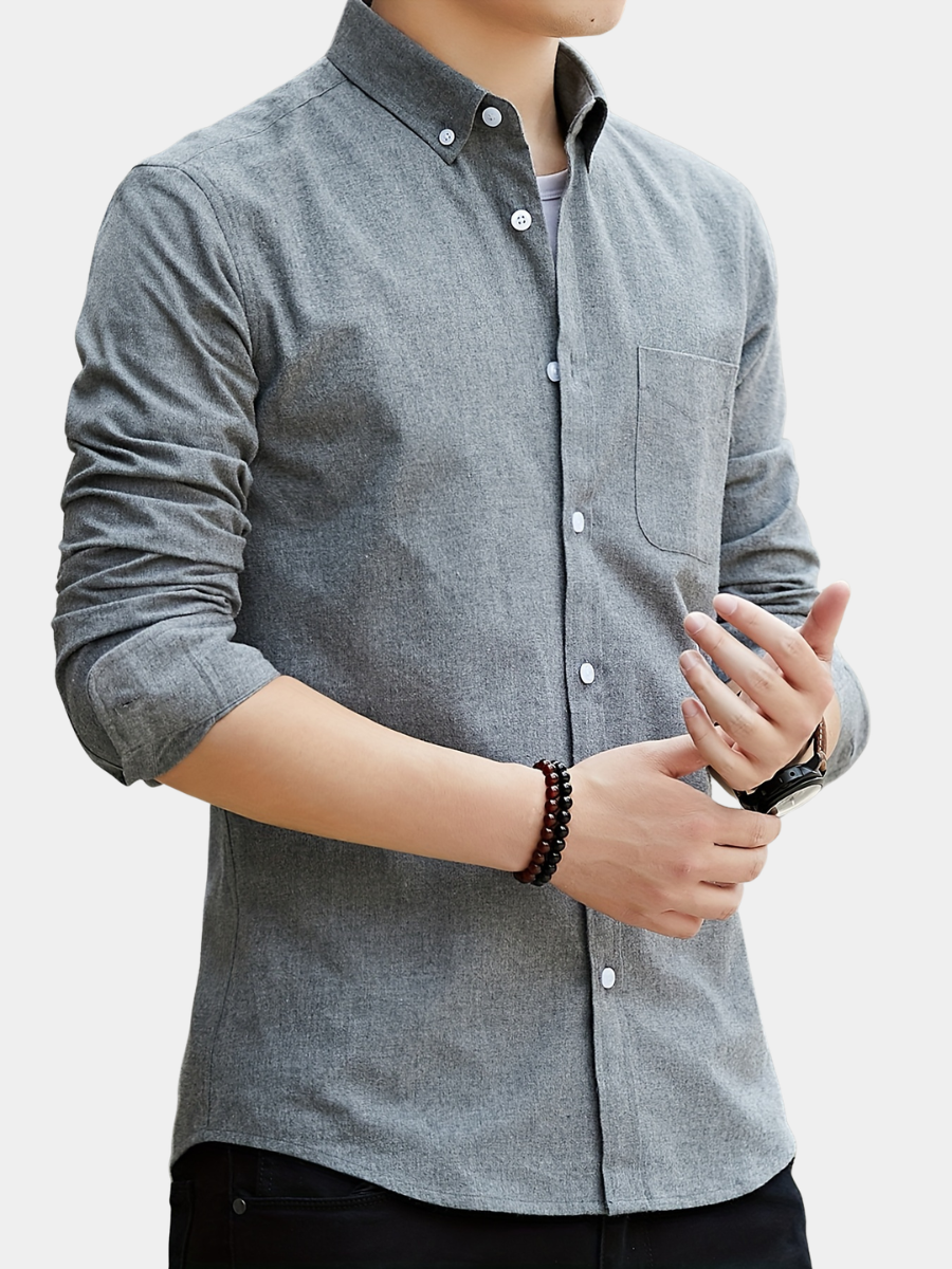 LAPEL BUTTON SHIRT FOR MEN