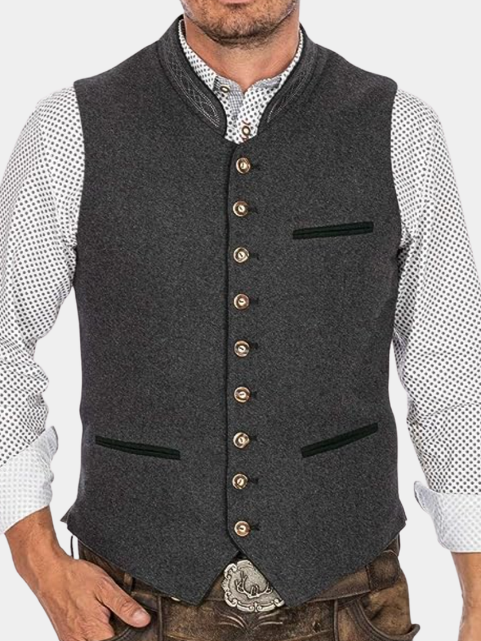 Gilet traditionnel slim pour homme